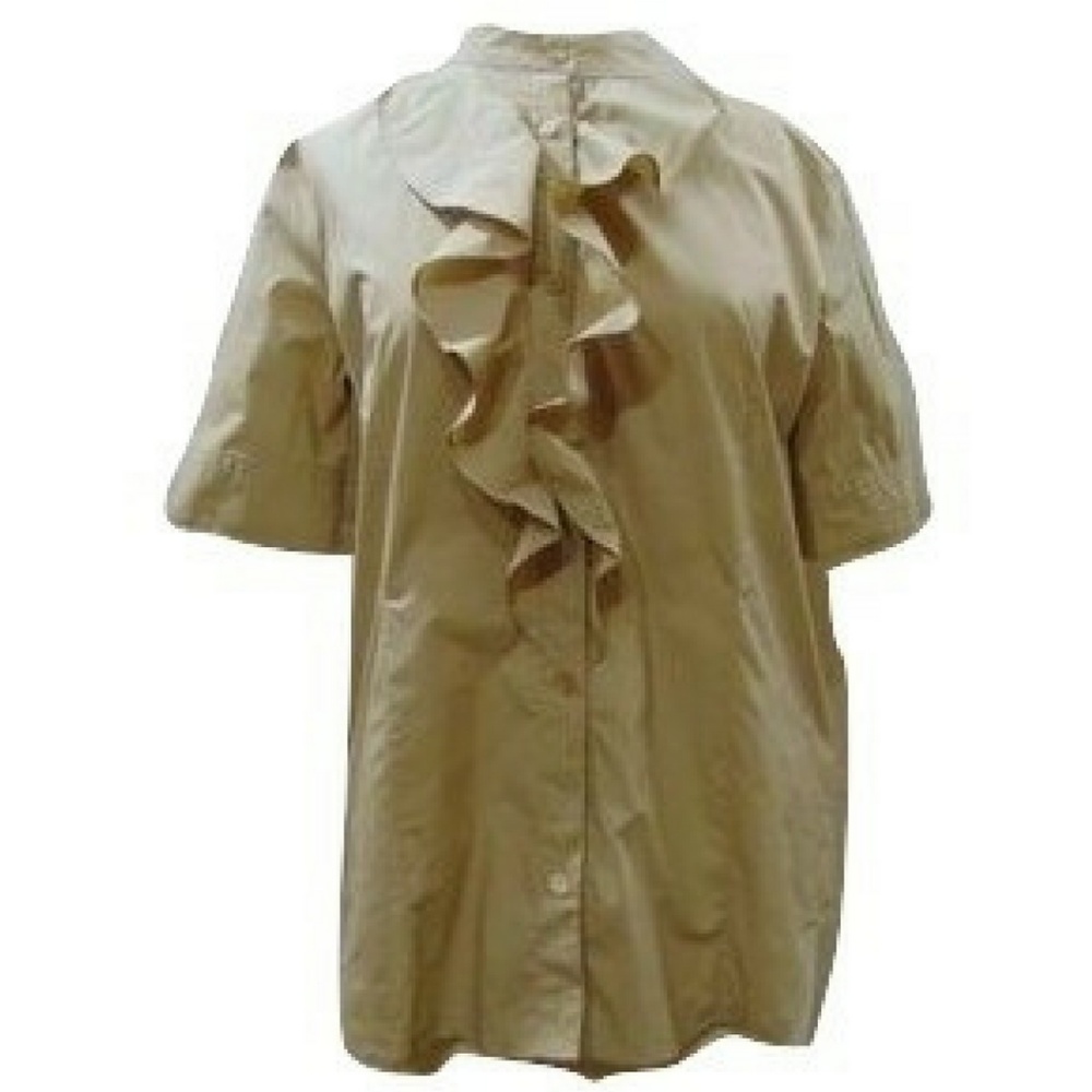 Love Moschino ruffle front cotton top Sz  8